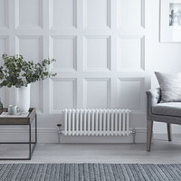 Radiateur Horizontal Style Fonte Blanc Windsor 30cm x 78, 5cm x 6, 8cm 541 Watts