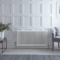 Radiateur Horizontal Style Fonte Blanc Windsor 60cm x 119cm x 13, 3cm 2467 Watts