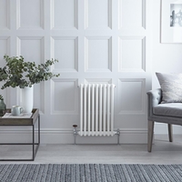 Radiateur Horizontal Style Fonte Blanc Windsor 60cm x 42, 5cm x 6, 6cm 568 Watts