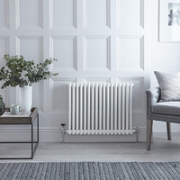 Radiateur Horizontal Style Fonte Blanc Windsor 60cm x 78, 5cm x 6, 8cm 965 Watts