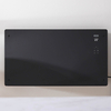Radiateur Électrique - Panneau Verre Plat - Écran LED - 2500W - Noir - 47 x 85 cm - Mural/Roulette à Brancher - Ecoso Vitrum par Hudson Reed