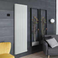 Radiateur électrique design - 178 x 59 cm - 3000 watts - Acier blanc - Moderne & vertical double coeur - Hudson Reed x Ecoso