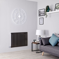 Radiateur Électrique Design Horizontal - 63.5 x 84cm - Noir Laqué - Delta