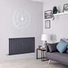 Radiateur Électrique Design Horizontal - Anthracite - 63.5 x 119cm - Delta