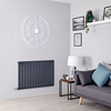 Radiateur Électrique Design Horizontal - Anthracite - 63.5 x 98cm - Delta