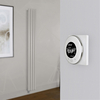 Radiateur électrique design vertical - Blanc – 178 x 23, 6 cm – Cache-câble – Thermostat Wi-Fi mural – Design moderne - Vitality - Hudson Reed