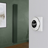 Radiateur électrique design vertical - Vert - Panneau double - 178 x 23, 6 cm - Avec thermostat Wi-Fi - Vitality - Hudson Reed