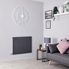 Radiateur Électrique Horizontal - Chauffage Mural - 1000W - Gris Anthracite