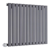 Radiateur Électrique Horizontal - Design Anthracite - 63.5 x 84cm - Delta