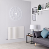 Radiateur Électrique Horizontal - Design Moderne - Acier Blanc - 63.5 x 98cm