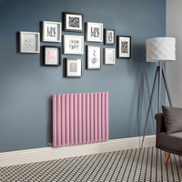 Radiateur électrique horizontal - Rose - 1 rang - 63, 5 x 82, 6 cm - Elément électrique thermostatique - Design moderne - Vitality - Hudson Reed