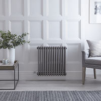 Radiateur électrique horizontal - Style Fonte – Acier brut - 60cm x 61cm x 10cm - Choix de thermostat Wi-Fi - Windsor