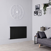 Radiateur Électrique Mural - 1000W - 63.5 x 100cm - Design Vitality - Noir Laqué