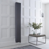 Radiateur électrique style fonte - Anthracite - 2 rangs - 29 x 180 cm - Design rétro - Windsor - Hudson Reed