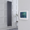 Radiateur électrique style fonte - Anthracite - 3 rangs - 38 x 180 cm - Thermostat Wi-Fi à écran tactile - Windsor - Hudson Reed