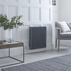 Radiateur électrique style fonte - Anthracite - 3 rangs - 60, 5 x 60 cm - Design rétro - Windsor - Hudson Reed