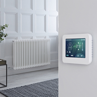 Radiateur électrique style fonte - Blanc - 2 rangs - 101 x 60 cm - Thermostat Wi-Fi à écran tactile - Windsor - Hudson Reed