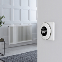 Radiateur électrique style fonte - Blanc - 2 rangs - 101 x 60 cm - Thermostat Wi-Fi rond - Windsor - Hudson Reed