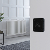 Radiateur électrique style fonte - Blanc - 2 rangs - 101 x 60 cm - Thermostat Wi-Fi rétro-éclairé noir - Windsor - Hudson Reed