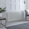 Radiateur électrique style fonte - Blanc - 2 rangs - 119 x 60 cm - Design rétro - Windsor - Hudson Reed