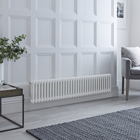 Radiateur électrique style fonte - Blanc - 2 rangs - 150, 5 x 30 cm - Design rétro - Windsor - Hudson Reed