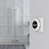 Radiateur électrique style fonte - Blanc - 2 rangs - 29 x 150 cm - Thermostat Wi-Fi rond - Windsor - Hudson Reed
