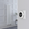 Radiateur électrique style fonte - Blanc - 2 rangs - 38 x 150 cm - Thermostat Wi-Fi rond - Windsor - Hudson Reed