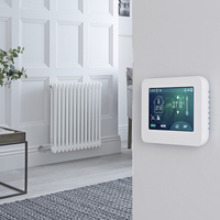 Radiateur électrique style fonte - Blanc - 2 rangs - 60, 5 x 60 cm - Thermostat Wi-Fi écran tactile - Windsor - Hudson Reed