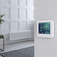 Radiateur électrique style fonte horizontal - Blanc - 3 rangs - 101 x 30 cm - Thermostat Wi-Fi écran tactile - Windsor - Hudson Reed