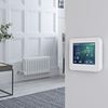 Radiateur électrique style fonte horizontal - Blanc - 3 rangs - 60, 5 x 30 cm - Thermostat Wi-Fi à écran tactile - Windsor - Hudson Reed
