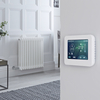 Radiateur électrique style fonte horizontal - Blanc - 3 rangs - 60, 5 x 60 cm - Thermostat Wi-Fi à écran tactile - Windsor - Hudson Reed
