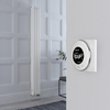 Radiateur électrique style fonte vertical - Blanc - 3 rangs - 20 x 180 cm - Thermostat Wi-Fi rond - Windsor - Hudson Reed