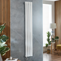 Radiateur électrique vertical - 160 x 23, 6 cm - Chauffage Économique WiFi - Blanc - Thermostat intégré à brancher - Vitality - Hudson Reed