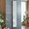 Radiateur électrique vertical - 178 x 23, 6 cm - Chauffage Économique WiFi Connecté - Blanc - Thermostat intégré sur prise - Vitality - Hudson Reed