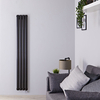 Radiateur Électrique Vertical Double - Design Compact - 160x23.6cm - Noir