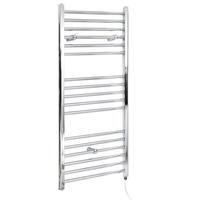 Radiateur Sèche Serviette Électrique - 120 x 50cm - Acier Plat Chromé