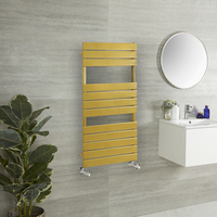 Radiateur sèche-serviettes design plat – Or métallisé – 120 cm x 46 cm – Eau Chaude - Hudson Reed