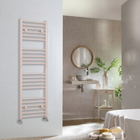 Radiateur sèche serviettes salle de bain - 160 x 50 cm - Acier rose poudré - Design mural moderne - Hudson Reed