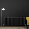 Radiateur style fonte horizontal - 3 rangs - Noir - 60 x 159, 5 x 10 cm - Design rétro - Windsor - Hudson Reed