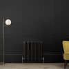 Radiateur style fonte horizontal - 3 rangs - Noir - 60 x 60, 5 x 10 cm - Design rétro - Windsor - Hudson Reed