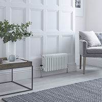 Radiateur style fonte horizontal - Eau chaude - Acier blanc - Quatre rangs - 30 cm x 60, 5 cm – Windsor