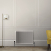 Radiateur style fonte horizontal - Triple rangs - Blanc - 50 x 78, 5 x 10 cm - Design rétro - Windsor - Hudson Reed