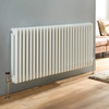 Radiateur style fonte horizontal – 60 x 117, 7 cm – Blanc – Design long moderne - Eau chaude - Hudson Reed