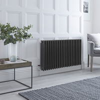 Radiateur style fonte horizontal – Anthracite – 60 cm x 104, 2 cm – Quatre rangs – Stelrad Regal par Hudson Reed