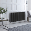 Radiateur style fonte horizontal – Anthracite – 60 cm x 127, 2 cm – Quatre rangs – Stelrad Regal par Hudson Reed