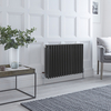 Radiateur style fonte horizontal – Anthracite – 60 cm x 85, 8 cm – Quatre rangs – Stelrad Regal par Hudson Reed