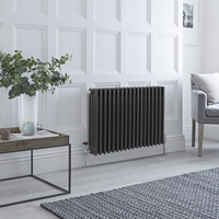 Radiateur style fonte horizontal – Anthracite – 60 cm x 85, 8 cm – Quatre rangs – Stelrad Regal par Hudson Reed