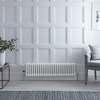Radiateur style fonte horizontal – Blanc – 30 cm x 119 cm – Double rangs – Windsor