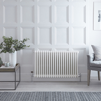 Radiateur style fonte horizontal – Blanc – 50 cm x 104, 2 cm – Triple rangs – Stelrad Regal par Hudson Reed