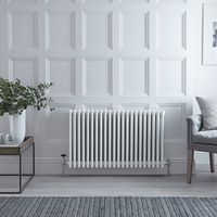 Radiateur style fonte horizontal – Blanc – 75 cm x 104, 2 cm – Quatre rangs – Stelrad Regal par Hudson Reed